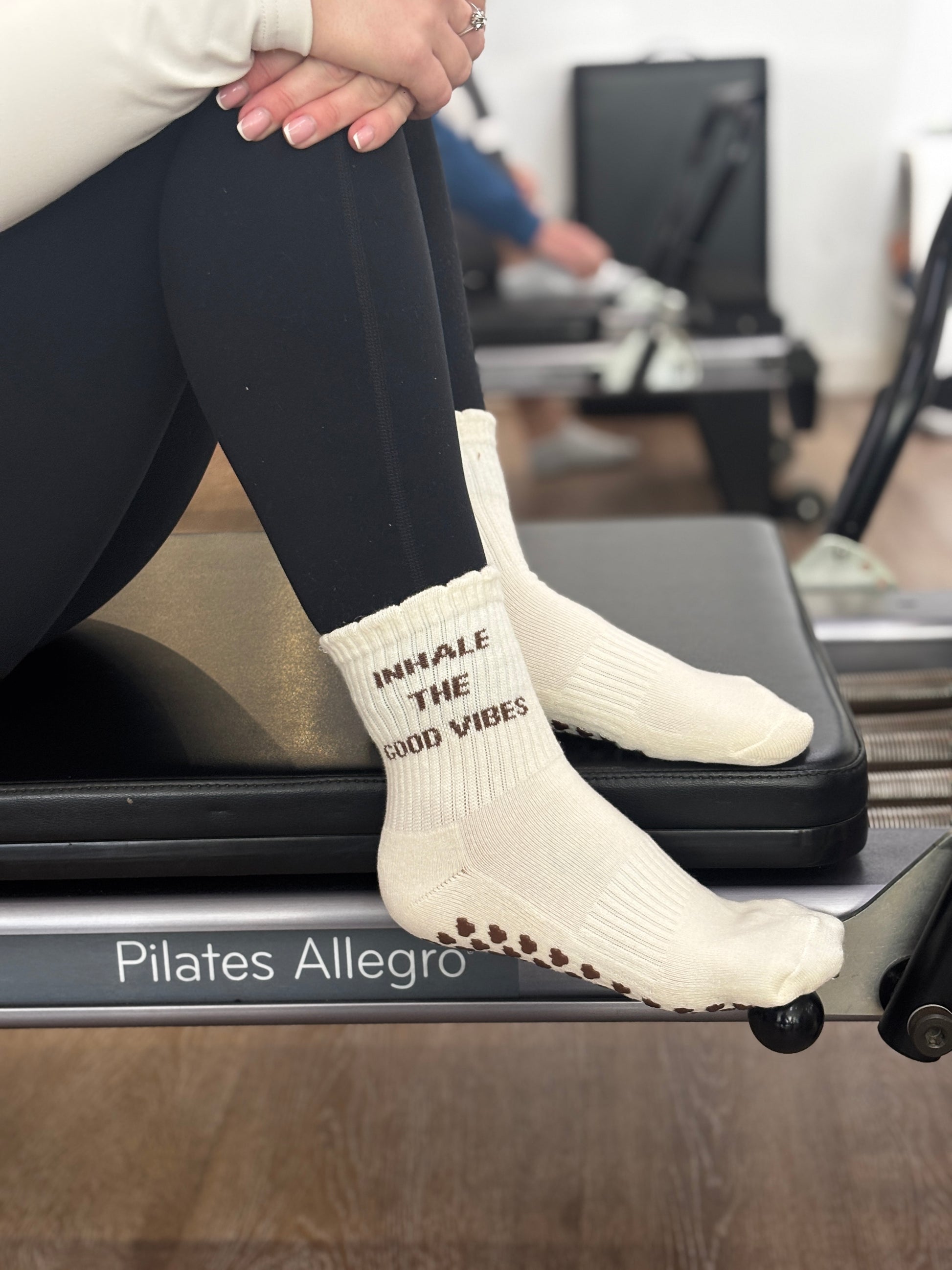 Inhale Exhale Irish-Themed Grip Socks